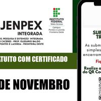 Jenpex Integrada do IFMT Cáceres e Pontes e Lacerda: prazo para submissão de trabalhos encerra nesta quinta (03)