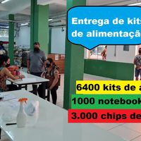 Coordenação de Apoio ao Estudante do Campus Cuiabá Octayde entrega kits de alimentos e chips de celular para alunos estudarem em casa