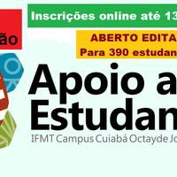 Campus Cuiabá abre edital para beneficiar 390 estudantes com auxílio-alimentação. Inscrições até 13/8
