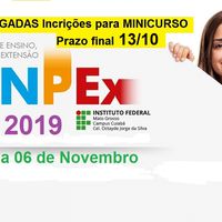 Prorrogado para 13/10 prazo para inscrições de minicursos na JEnPex 2019