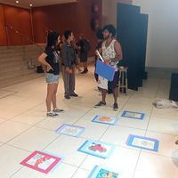 Foto Imara Quadros: Estudantes preparam material para Circuito de Arte